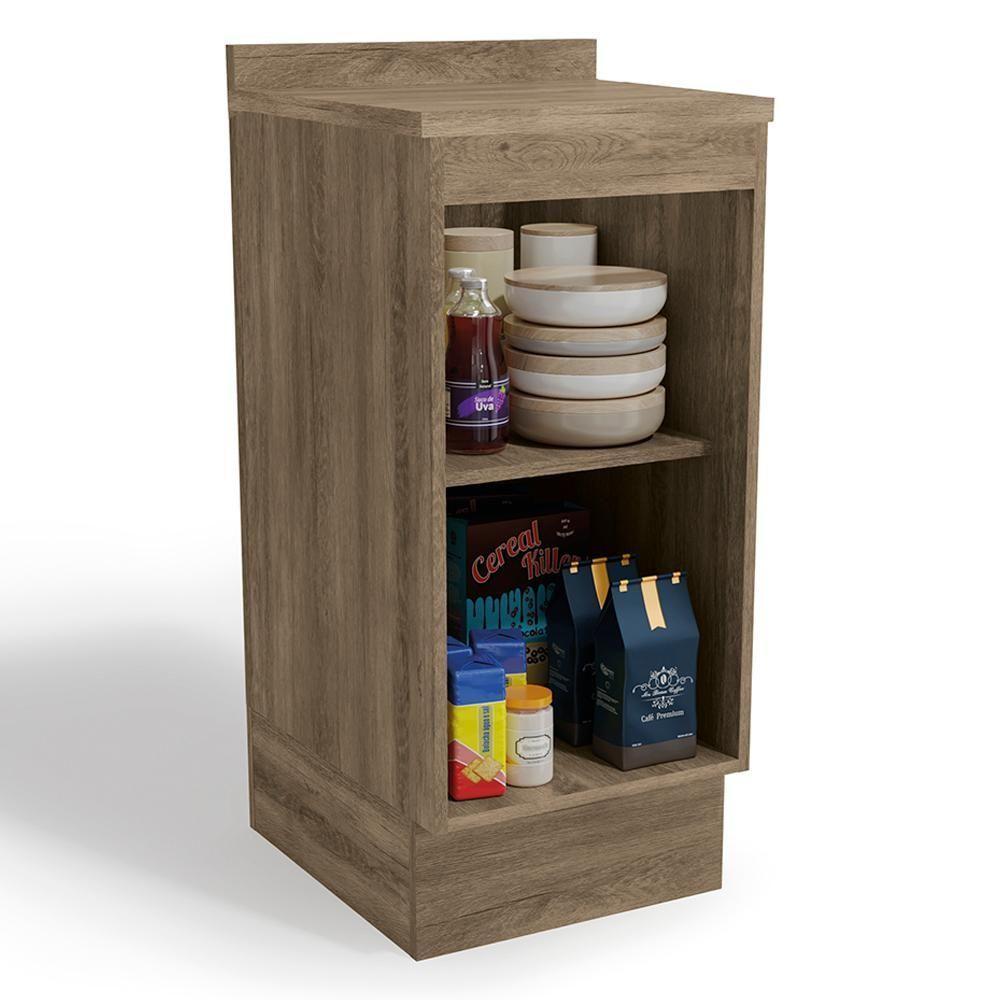 Balcao Com Tampo 1 Porta 40 Cm Mdp Maxxi G741 Nogal Kappesberg Nogal - 7