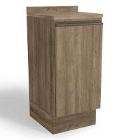 Balcao Com Tampo 1 Porta 40 Cm Mdp Maxxi G741 Nogal Kappesberg Nogal - 1