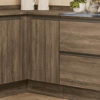 Balcao Com Tampo 1 Porta 40 Cm Mdp Maxxi G741 Nogal Kappesberg Nogal