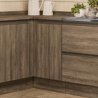 Balcao Com Tampo 1 Porta 40 Cm Mdp Maxxi G741 Nogal Kappesberg Nogal - 6