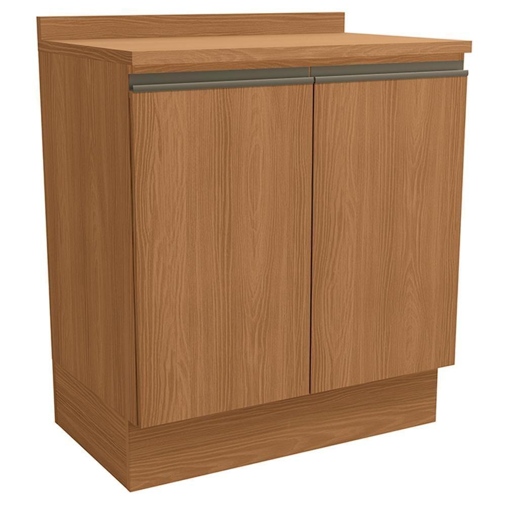 Balcao Com Tampo 2 Portas 80 Cm Maxxi G744 Canela Kappesberg Canela - 1