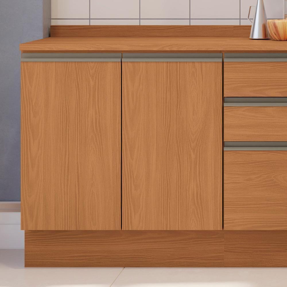 Balcao Com Tampo 2 Portas 80 Cm Maxxi G744 Canela Kappesberg Canela - 2