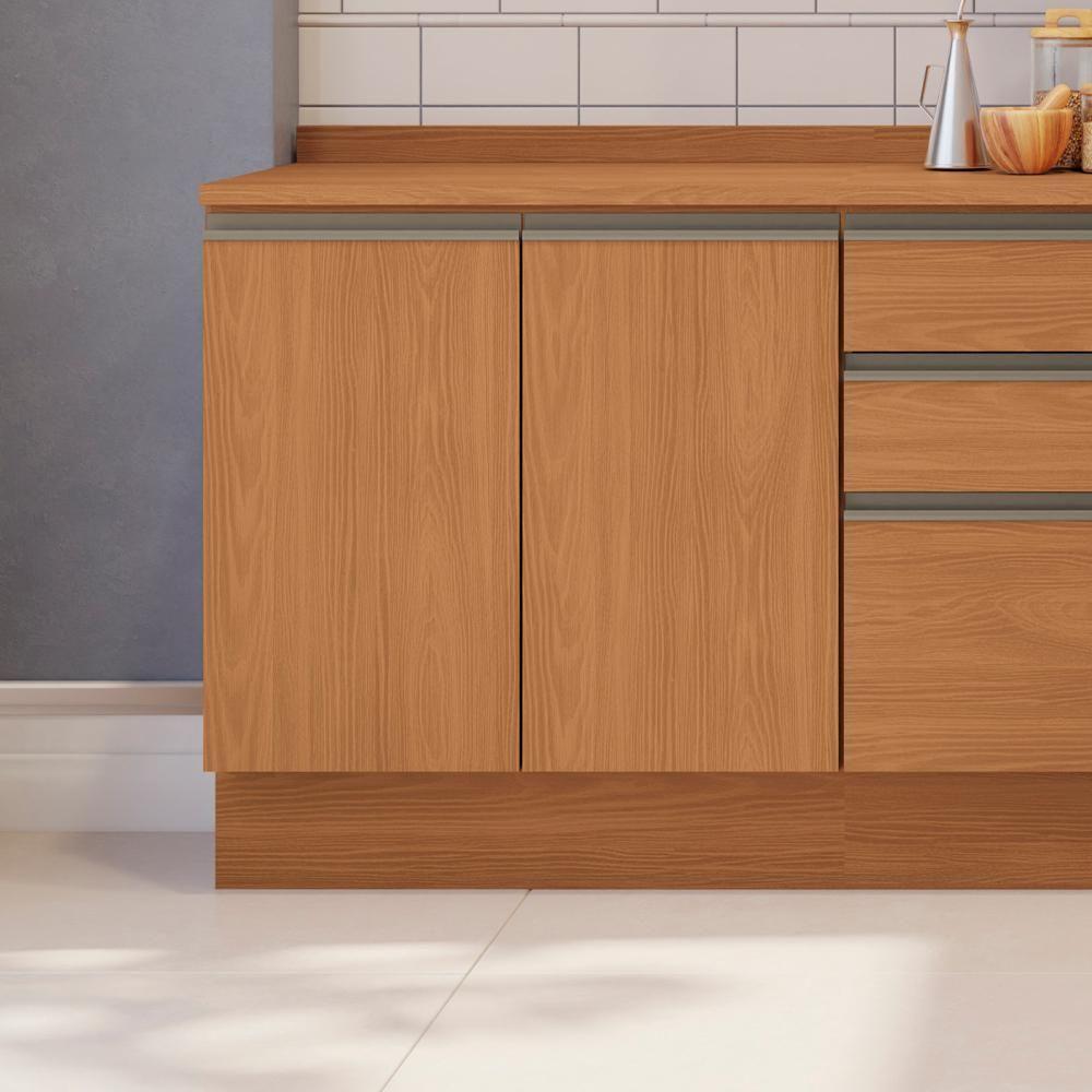Balcao Com Tampo 2 Portas 80 Cm Maxxi G744 Canela Kappesberg Canela - 8