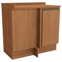 Balcao Canto Reto Com Tampo 1p 98 Cm Maxxi G748 Canela Kappesberg Canela - 1