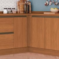 Balcao Canto Reto Com Tampo 1p 98 Cm Maxxi G748 Canela Kappesberg Canela - 2