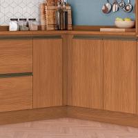 Balcao Canto Reto Com Tampo 1p 98 Cm Maxxi G748 Canela Kappesberg Canela - 7