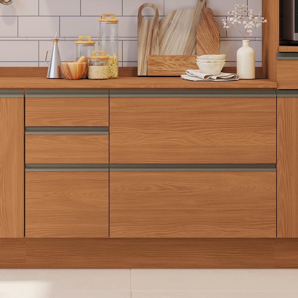 Balcao Com Tampo 1p 4g 120 Cm Maxxi G746 Canela Kappesberg Canela - 2