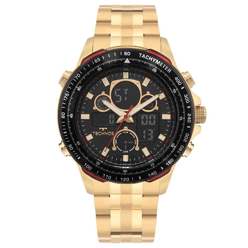 Relógio Technos Masculino Digitech Dourado - Bj4130aa/1p - 1