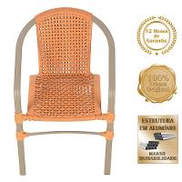 02 Cadeiras Floripa E Mesa Roma 100cm Fendi Trama Original Terra Cota - 3