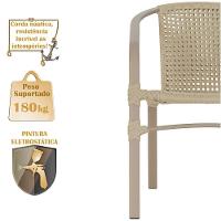 04 Cadeiras Floripa E Mesa Roma 100cm Fendi Trama Original Rami