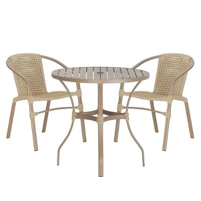 02 Cadeiras Floripa E Mesa Roma 80cm Fendi Trama Original Rami