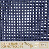 02 Cadeiras Floripa E Mesa Roma 100cm Fendi Trama Original Azul - 5