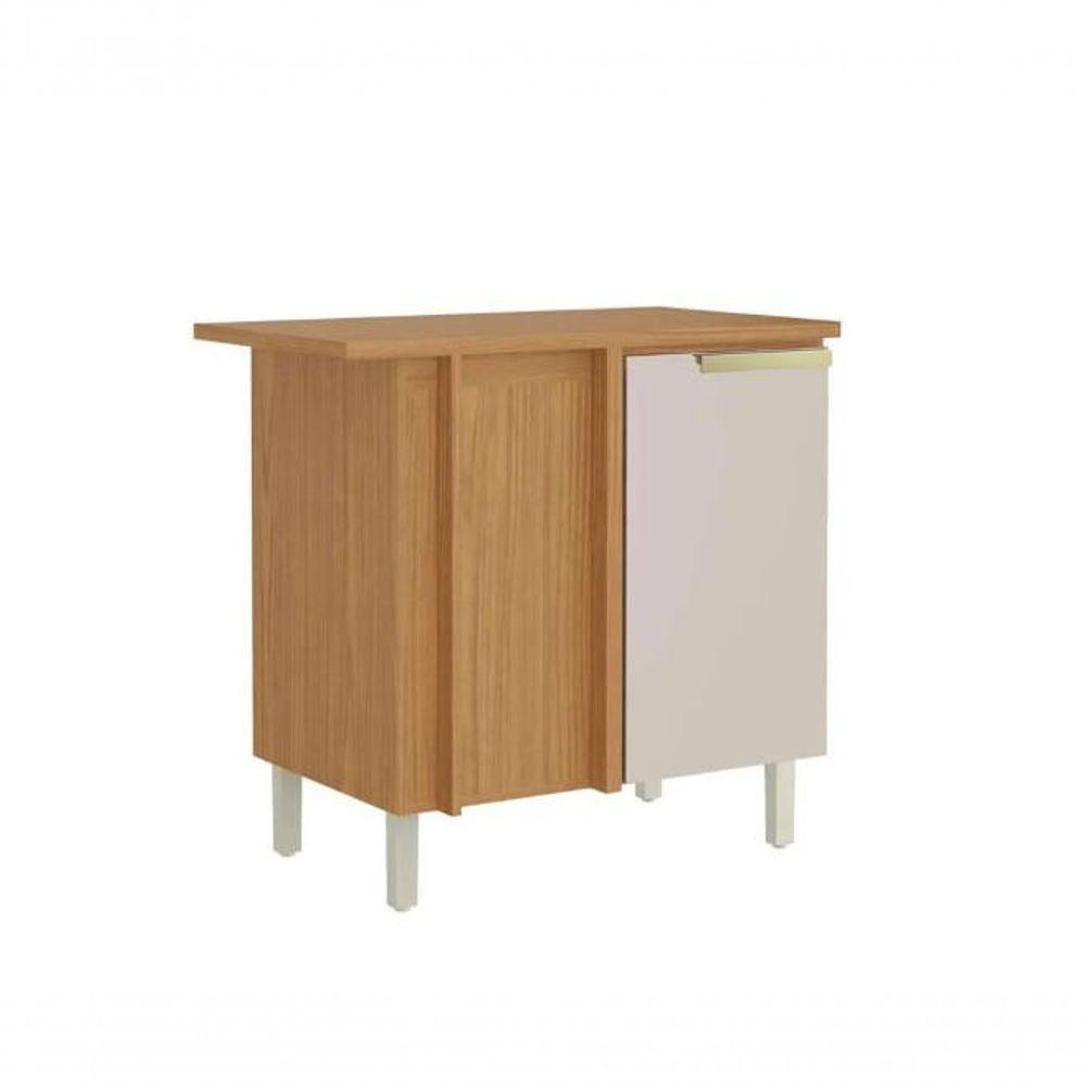 Balcao Itatiaia Canto New Porto 1 Porta Cinamomo/Off White - 1