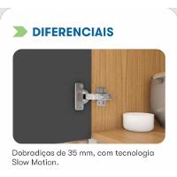 Balcao Itatiaia Canto New Porto 1 Porta Cinamomo/Off White - 4