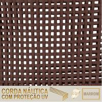 04 Cadeiras Floripa E Mesa Roma 100cm Marrom Trama Original Marrom - 5