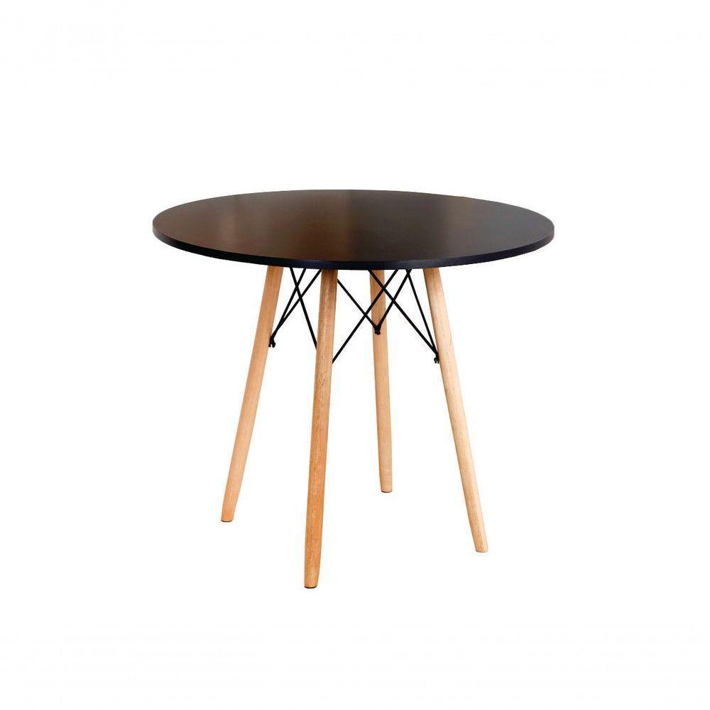 Mesa Eames Eiffel Redonda 80 Cm - Preto - 1