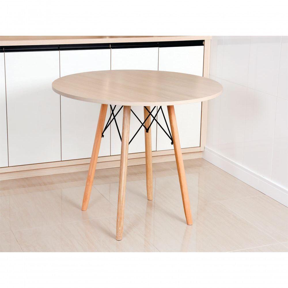 Mesa Eames Eiffel Redonda 90 Cm - Madeirado Truffel - 2