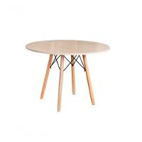 Mesa Eames Eiffel Redonda 120 Cm - Madeirado Truffel - 1