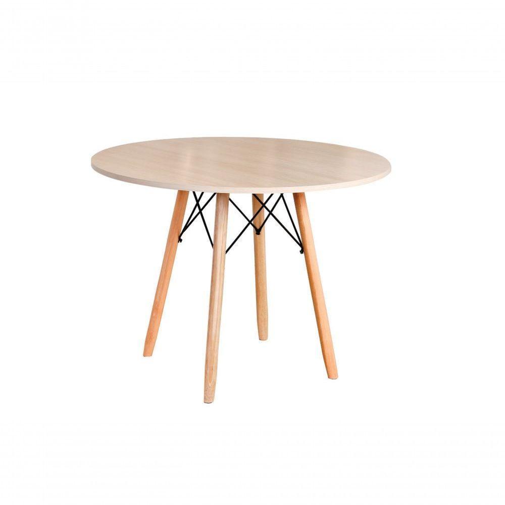 Mesa Eames Eiffel Redonda 110 Cm - Madeirado Truffel - 1