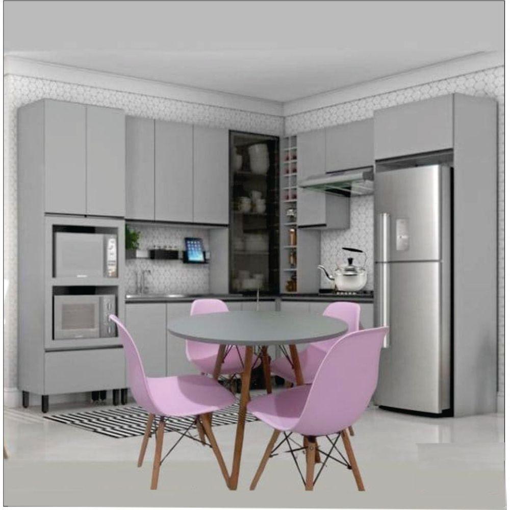 Mesa Eames Eiffel Redonda 70 Cm - Cinza - 2