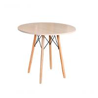 Mesa Eames Eiffel Redonda 70 Cm - Madeirado Truffel - 1