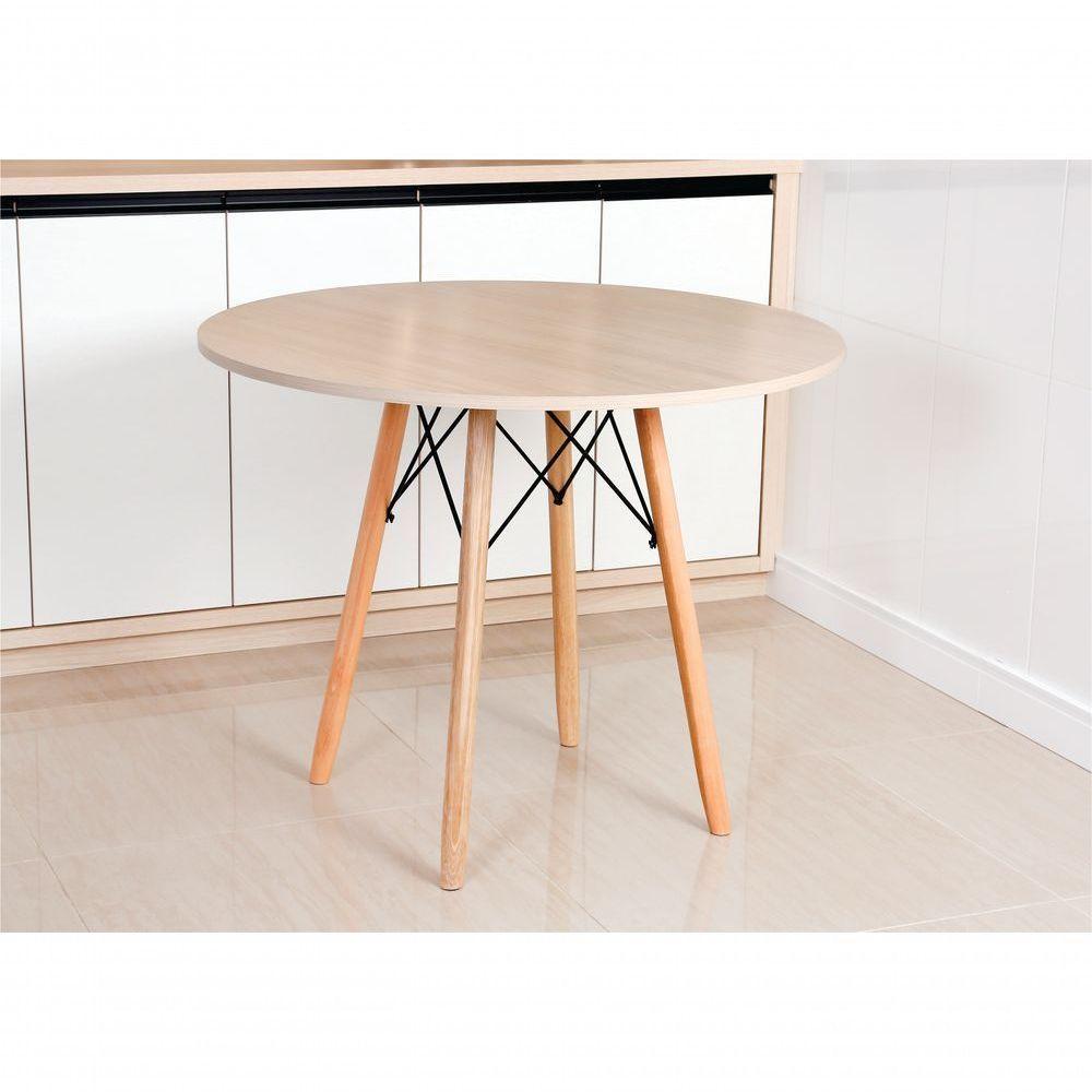 Mesa Eames Eiffel Redonda 100 Cm - Madeirado Truffel - 2