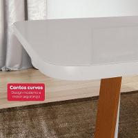 Conjunto Sala De Jantar Mesa Easy Pop 120x80cm Tampo Mdf 40mm Com 4 Cadeiras Confort Couro Morano Avelã Frassino/off - 5
