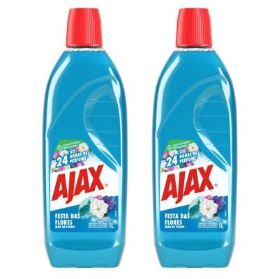 Kit 2 Limpador Ajax Festa Das Flores Mar De Flores 1 Litro