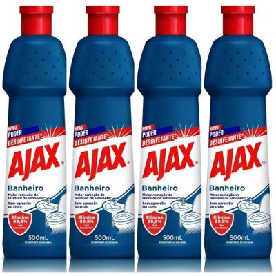 Kit 4 Desinfetante De Uso Geral Ajax Especialista Banheiro 500ml