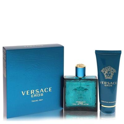 Perfume Masculino Eros Cx. Presente Versace 100 Ml Eau De Toilette 100 Ml + Gel De Banho