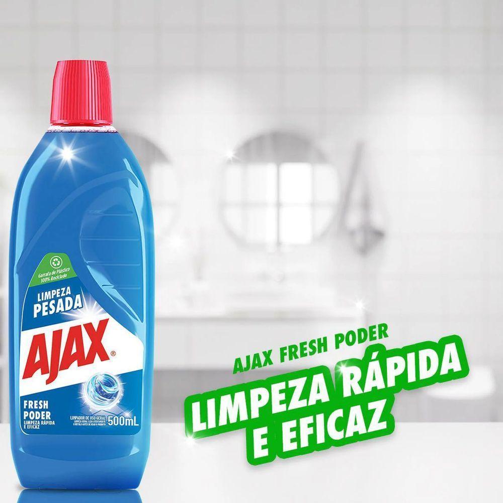 Kit 4 Limpador Ajax Fresh Blue Limpeza Pesada 500ml - 2