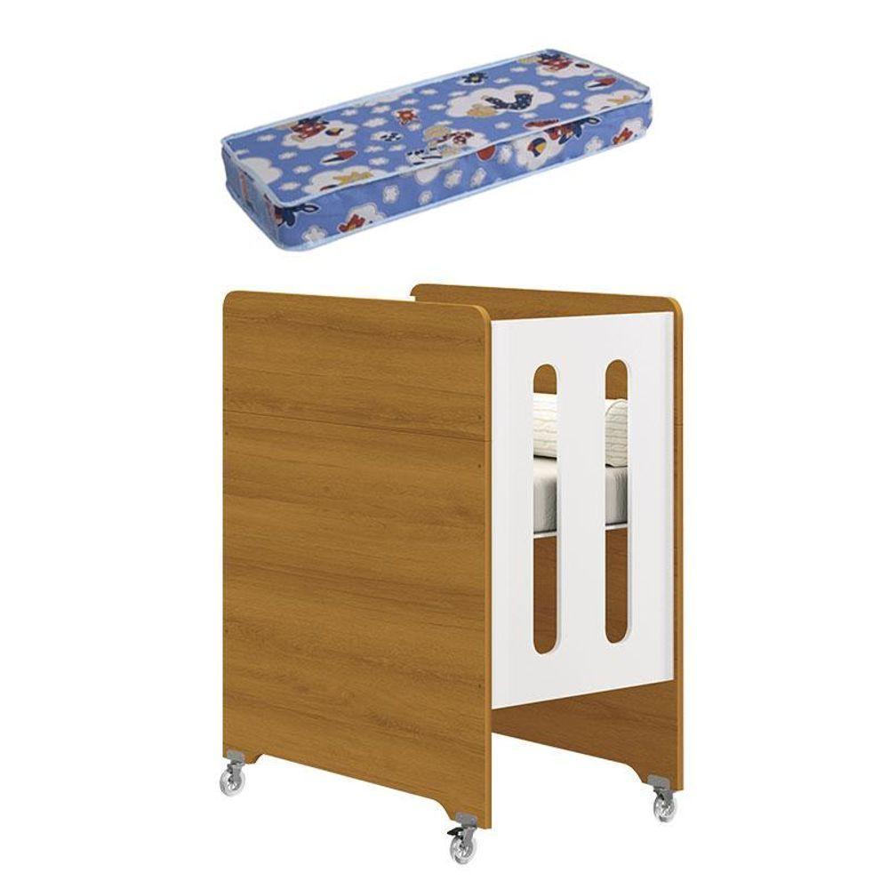 Berço Americano Evolution 4 Em 1 Branco Acetinado Savana Com Colchão Mini - Reller - 1