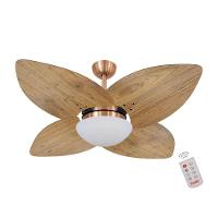 Ventilador De Teto Dormamu Cobre 4 Pás Rádica Freijó 220v Com Controle - 1