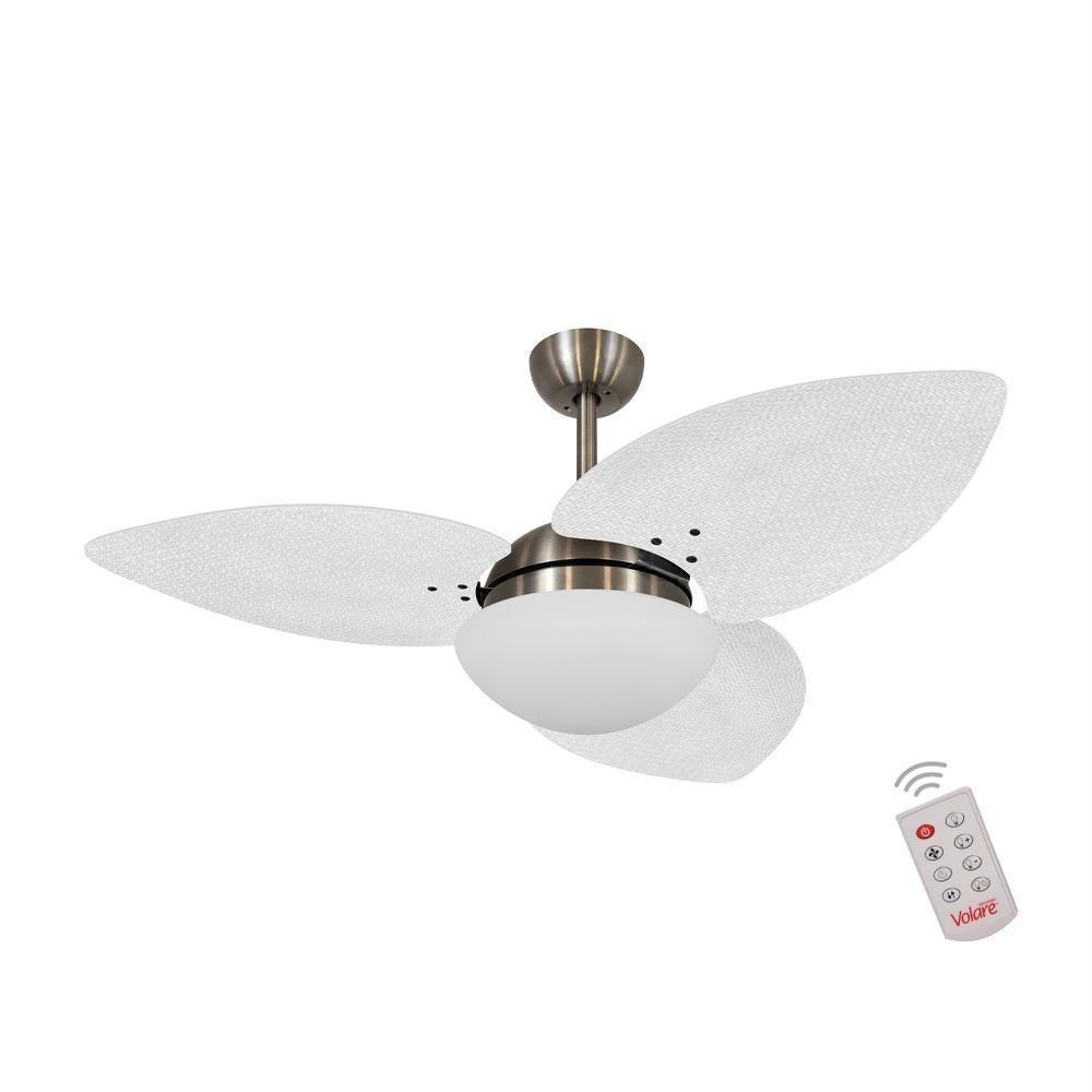 Ventilador De Teto Dormamu Bronze 3 Pás Palmae Branco 127v Com Controle - 1