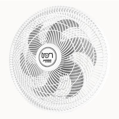 Ventilador de Parede Casa H 130W Hélice 44cm 6 Pás Branco e Prata Lorena Oscilante 220V