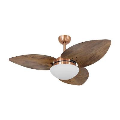 Ventilador de Teto Casa H Dormamu 120cm 3 Pás 3 Velocidades Cobre Imbuia 110V