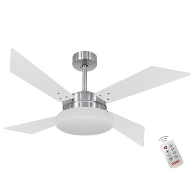 Ventilador de Teto Casa H Volare Tech Branco 4 Pás em Madeira com Controle Remoto 220V