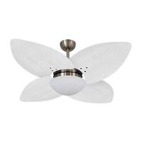 Ventilador De Teto Dormamu Bronze 4 Pás Palmae Branco 220v - 1