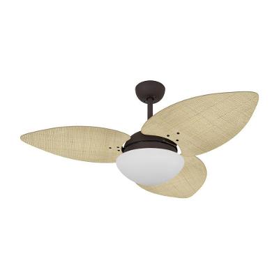 Ventilador de Teto Casa H Dormamu Marrom Texturizado 120cm 3 Pás Palmae Natural 110V