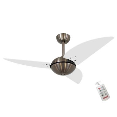 Ventilador de Teto Casa H Volare Office Class Bronze e Branco com Controle Remoto 110V