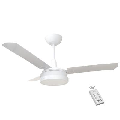 Ventilador de Teto com LED Casa H 130W 98cm 3 Pás MDF Breeze Branco com Controle Remoto 220V