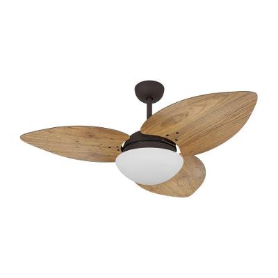 Ventilador de Teto Casa H Dormamu Marrom Texturizado 120cm 3 Pás 3 Velocidades 220V