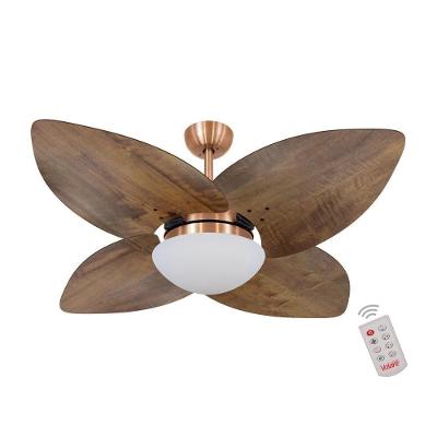 Ventilador de Teto Casa H Dormamu Cobre 120cm 4 Pás 3 Velocidades Imbuia 220V