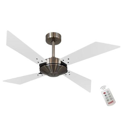 Ventilador de Teto Casa H Volare Tech New Off Branco Bronze 3 Velocidades com Controle Remoto 220V