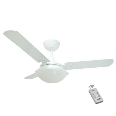 Ventilador de Teto Casa H 130W 3 Pás Branco Unions com Controle Remoto 110V