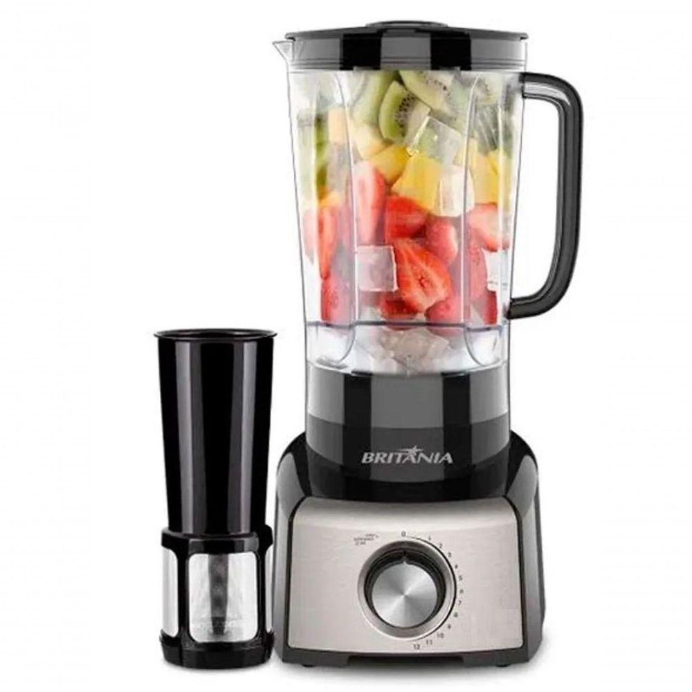 Liquidificador Britania 3l Turbo 12 Velocidades 1200w Preto Inox 220V - 1