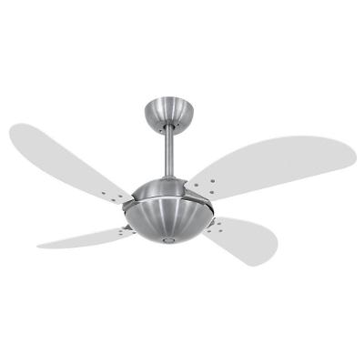 Ventilador de Teto Casa H Volare Fly Office Branco 3 Velocidades 4 Pás em Madeira 220V