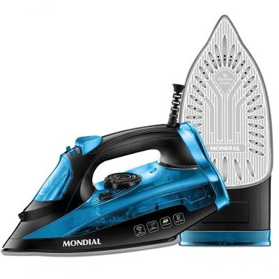 Ferro De Passar A Vapor Mondial Ultra Turbo 2000w Preto Azul 110V