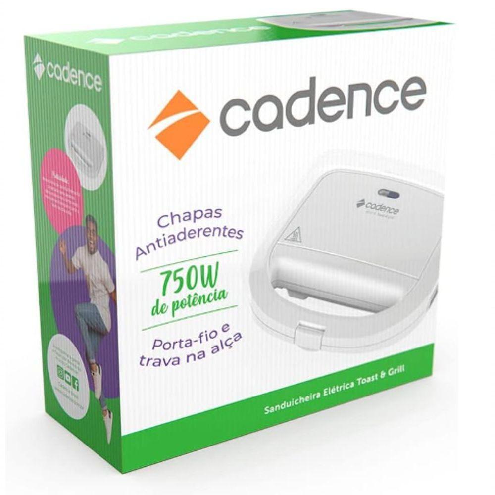 Sanduicheira Eletrica 750w Cadence Antiaderente Branca 220V - 4