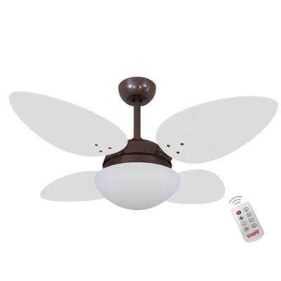 Ventilador de Teto Casa H 4 Pás 3 Velocidades Branco Volare Petalo Quad 110V